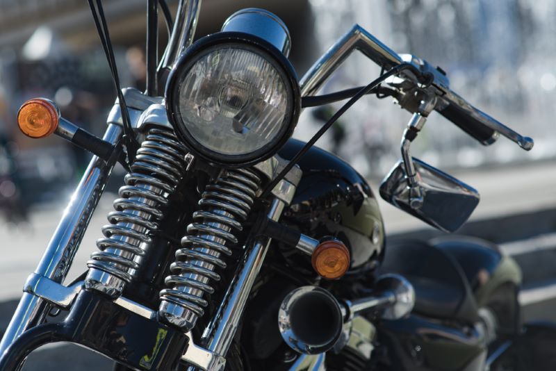 motorcycle closeup