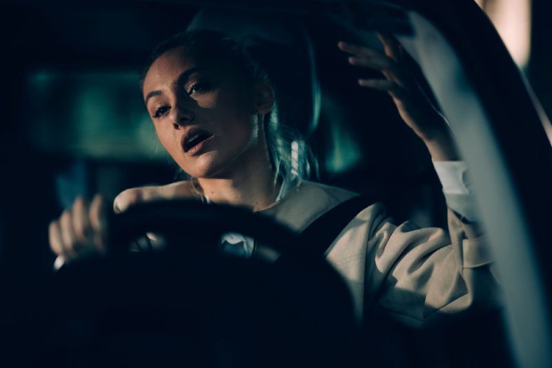 stressed and annoyed driver